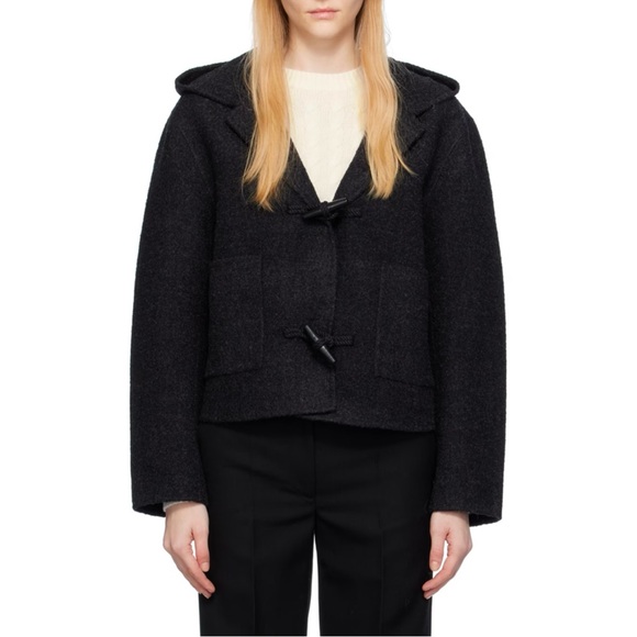 Toteme Wool Blend Felted Duffle Jacket